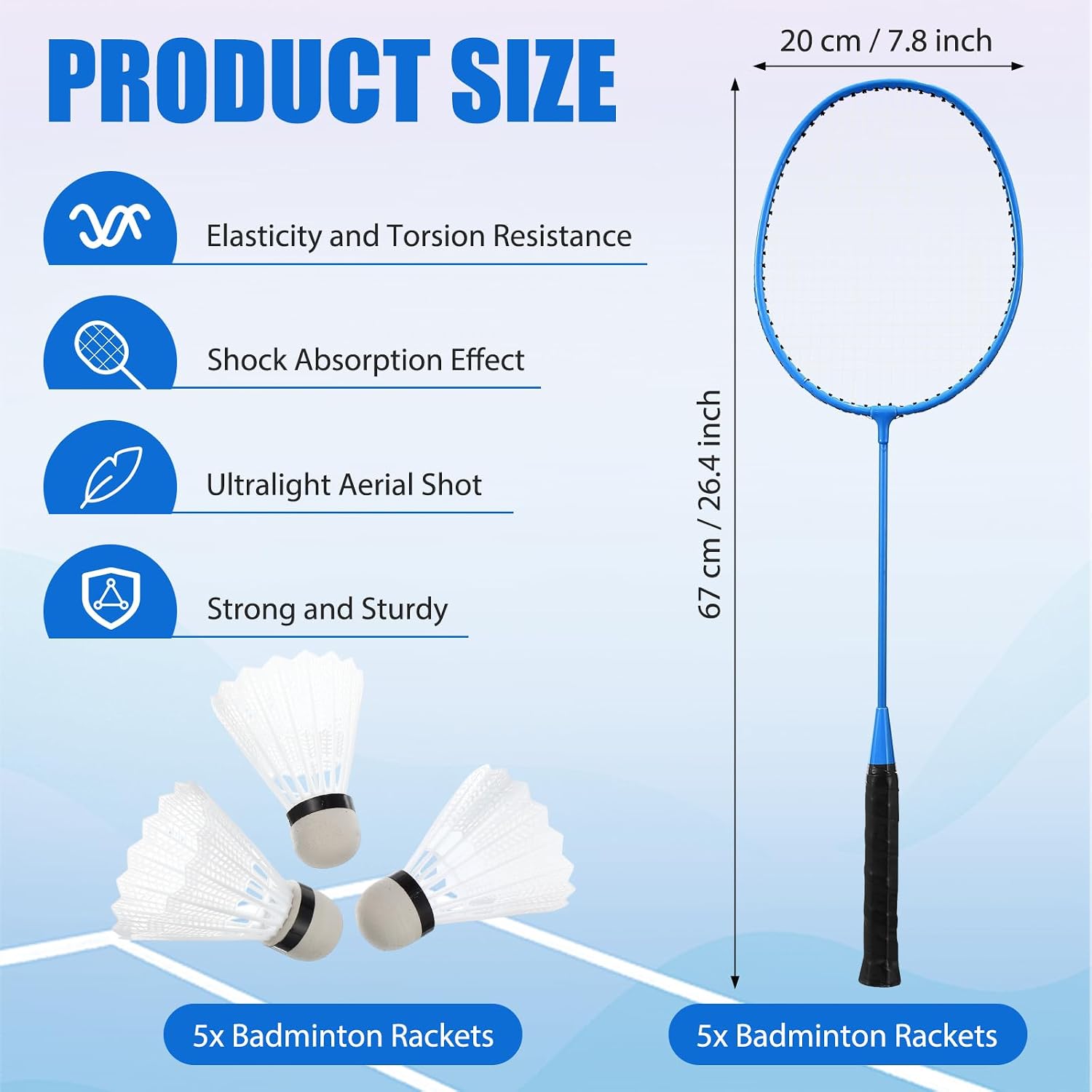 Outdoor Badminton Racquets with Shuttlecocks - Image 2