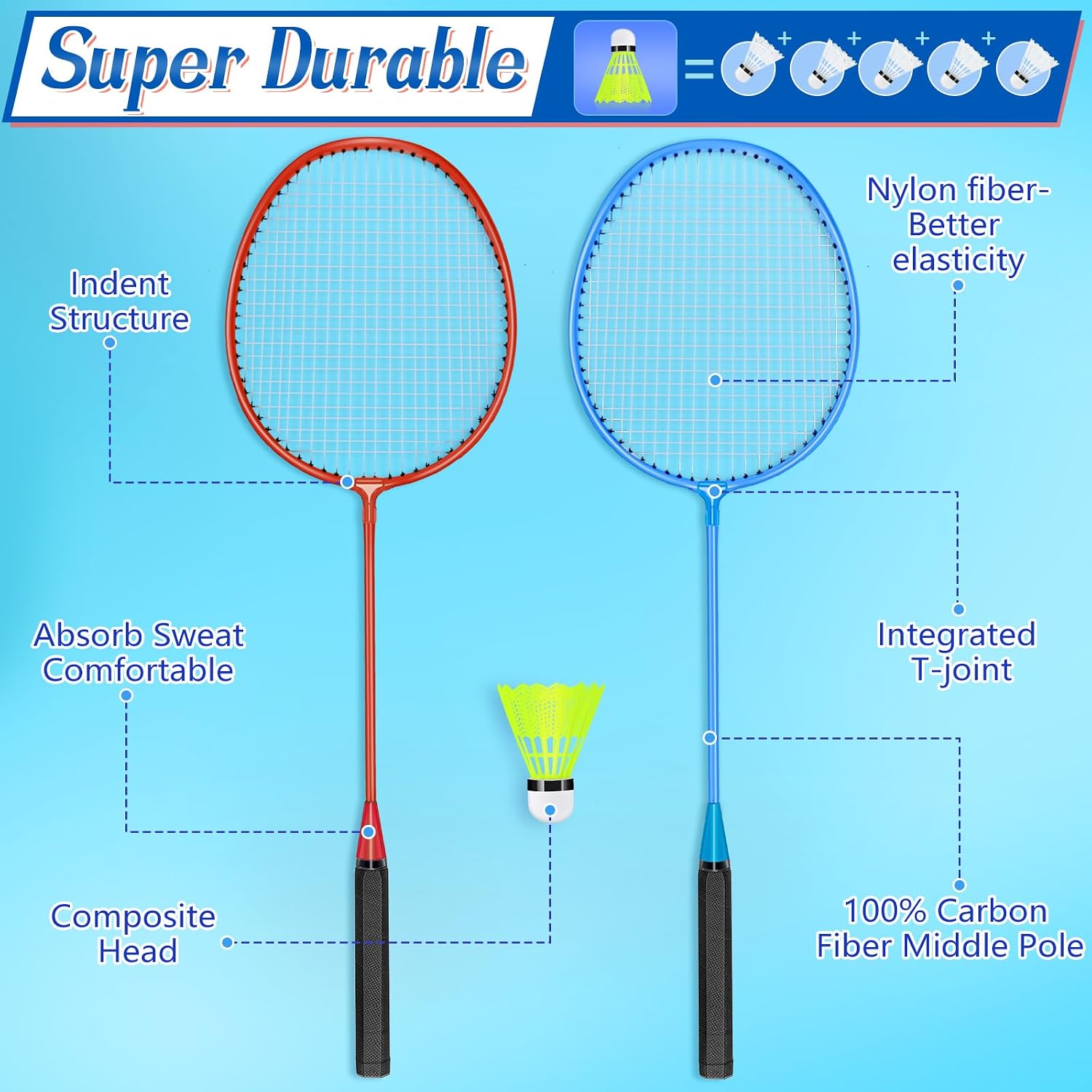 Badminton Rackets for Casual Recreational Games - Image 2